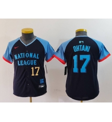 Youth National League 17 Shohei Ohtani Navy 2024 All Star Limited Stitched Baseball Jersey 8