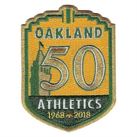 Men 2018 Oakland As Athletics 50th Anniversary Patch Biaog