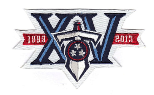 Tennessee Titans 15th Team Anniversary Jersey Patch XV 2013 II Biaog